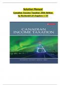 Solution manual for Canadian Income Taxation 20222023 25th Edition by William Buckwold &comma;Joan Kitunen&comma; Matthew Roman