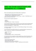 ARE 136 EXAM QUESTIONS AND ANSWERS ALL CORRECT 