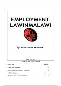 EMPLOYMENT LAW IN MALAWI By Allan Hans Muhome June 2011