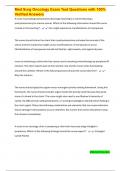 Med Surg Oncology Exam Test Questions with 100&percnt; Verified Answers