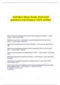 AHA BLS Study Guide 2022-2023 questions and answers 100&percnt; verified&period;