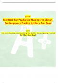 Test Bank For Psychiatric Nursing 7th Edition  Contemporary Practice by Mary Ann Boyd