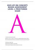 2025 ATI RN CONCEPT-BASED ASSESSMENT LEVEL 1 PROCTORED EXAM&colon; ACTUAL EXAM TEST BANK WITH RATIONALES