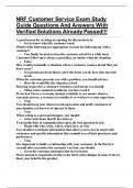 NRF Customer Service Exam Study Guide Questions And Answers With Verified Solutions Already Passed&excl;&excl;&excl;
