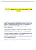 AIC Test questions and answers latest top  score&period;