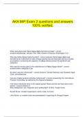 AKA MIP Exam 2 questions and answers  100&percnt; verified&period;