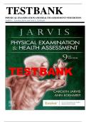 TEST BANK FOR PHYSICAL EXAMINATION &  HEALTH ASSESSMENT 9TH EDITION BY  Carolyn Jarvis and Ann L&period; Eckhardt &vert; 9780323811705 &vert; All Chapters 1-32&vert; LATEST