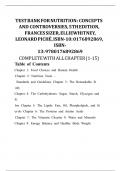   TEST BANK FOR NUTRITION:  CONCEPTS  AND  CONTROVERSIES, 5TH EDITION,   FRANCES SIZER, ELLIEWHITNEY,  LEONARD PICHÉ, ISBN-10: 0176892869,  ISBN-  13: 9780176892869 