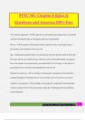 PSYC 341- Chapter 4 &lpar;Quiz 2&rpar; Questions and Answers 100&percnt; Pass
