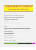 LSU PSYC 3082 EXAM 1 QUESTIONS AND ANSWERS 100&percnt; PASS