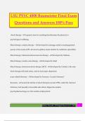 LSU PSYC 4008 Baumeister Final Exam Questions and Answers 100&percnt; Pass