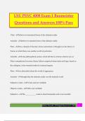 LSU PSYC 4008 Exam 1 Baumeister Questions and Answers 100&percnt; Pass