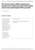 RAC Practice Exam &lpar; 2025&rpar; Comprehensive questions and verified answers&vert;recently testing actual exam questions&vert;get it 100&percnt; accurate&excl;&excl;
