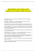 ANTHROPOLOGY EXAM 3 WVU questions and answers latest top score&period;