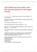 APCO EMD Exam &lpar;Latest update&rpar;&comma; 2024 - 2025&comma; Questions and answers with Complete Solutions