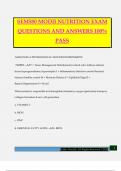 SEM580 MODII NUTRITION EXAM QUESTIONS AND ANSWERS 100&percnt; PASS