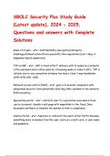 SBOLC Security Plus Study Guide &lpar;Latest update&rpar;&comma; 2024 - 2025&comma; Questions and answers
