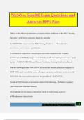 WebWoc Sem580 Exam Questions and Answers 100&percnt; Pass
