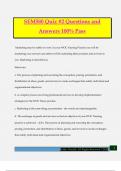 SEM580 Quiz &num;2 Questions and Answers 100&percnt; Pass