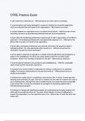 CFRE Practice Exam QUESTIONS AND ANSWERS