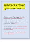 BCAT ACTUAL FINAL EXAM 2025 WITH  QUESTIONS AND CORRECT ANSWERS &vert;  ALREADY GRADED A&plus; &vert; BCAT ACTUAL  EXAM 2025 BRAND NEW &vert; GUARANTEED  A&plus;&excl;&excl;