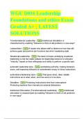 WGU D016 Leadership Foundations and ethics Exam Graded A&plus; &semi; LATEST SOLUTIONS
