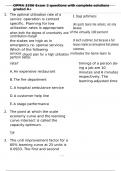 OPMA 3306 Exam 2 questions with complete solutions graded A&plus;
