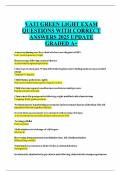 VATI GREEN LIGHT EXAM QUESTIONS WITH CORRECT ANSWERS 2025 UPDATE GRADED A&plus;