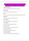 N125 Midterm Study Guide&colon; Nursing Concepts and Practices-with 100&percnt; Correct Solutions
