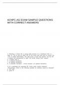 ACNPC-AG Exam Sample Questions