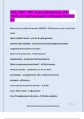 NCC RNC- NIC Exam Questions with  100&percnt; Correct Answers &vert; Already Graded A&plus;