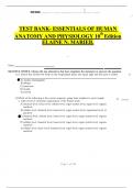TEST BANK FOR Human Anatomy & Physi PhysiologyoAnswer Key Provided with 100&percnt; Correct Answerslogy 10th Edition Elaine Marieb &vert;Chapter 1-29 &vert;Answer Key Provided with 100&percnt; Correct Answers&period;