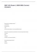 NSC 101 Exam 1 2025 With Correct Answers