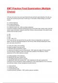 EMT Practice Final Examination &lpar;Multiple Choice&rpar; 2025&sol;2026 Questions With Completed & Verified Solutions&period;
