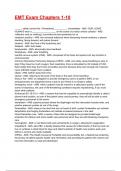 EMT Exam Chapters 1-10 2025&sol;2026 Questions With Completed & Verified Solutions&period;