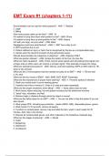 EMT Exam 1 &lpar;chapters 1-11&rpar; 2025&sol;2026 Questions With Completed & Verified Solutions&period;
