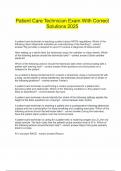  Patient Care Technician Exam With Correct Solutions 2025