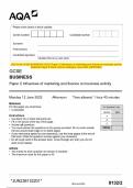 2023 AQA GCSE BUSINESS 8132&sol;2 Paper 2 Influences of marketing and finance on business activity  Question Paper & Mark scheme &lpar;Merged&rpar; June 2023 &lbrack;VERIFIED&rsqb;