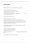 ACCA MA1 Study Guide Exam  With Advanced Answers&period;