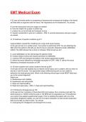 EMT Medical Exam 2025&sol;2026 Questions With Completed & Verified Solutions&period;