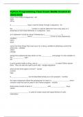 Python SYNTAX Questions Study Guide Graded A&plus; 2025&sol;2026