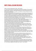 EMT FINAL EXAM REVIEW 2025&sol;2026 QUESTIONS WITH COMPLETED & VERIFIED SOLUTIONS&period;