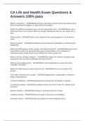 CA Life and Health Exam Questions & Answers 100&percnt; pass