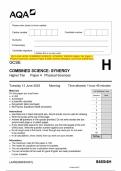 2023 AQA GCSE COMBINED SCIENCE&colon; SYNERGY 8465&sol;4H Higher Tier Paper 4  Physical Sciences Question Paper & Mark scheme &lpar;Merged&rpar; June 2023 &lbrack;VERIFIED&rsqb;