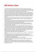 EMT Section 7 Exam 2025&sol;2026 Questions With Completed & Verified Solutions&period;