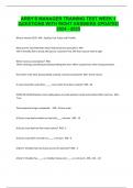 ARBY'S MANAGER TRAINING TEST WEEK 1 QUESTIONS WITH RIGHT ANSWERS UPDATED 2024 - 2025