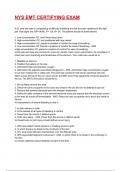 NYS EMT CERTIFYING EXAM 2025&sol;2026 Questions With Completed & Verified Solutions&period;