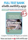 solutions manual for introduction to data analytics for accounting 2nd edition richardson full chapter