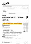 2023 AQA GCSE COMBINED SCIENCE&colon; TRILOGY 8464&sol;C&sol;2F Chemistry  Paper 2F Question Paper & Mark scheme &lpar;Merged&rpar; June 2023 &lbrack;VERIFIED&rsqb;