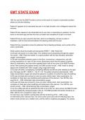 EMT STATE EXAM 2025&sol;2026 Questions With Completed & Verified Solutions&period;